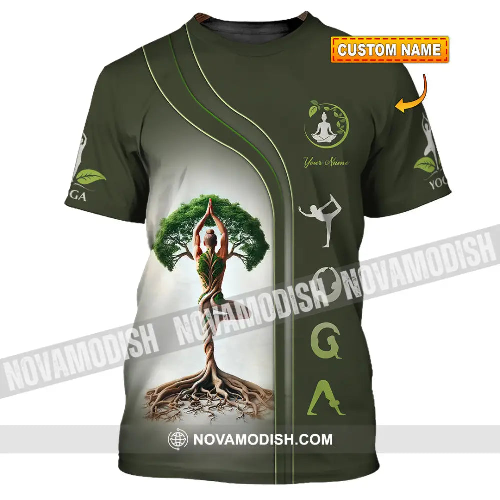 Unisex Shirt Custom Name Yoga Lover Gift T-Shirt
