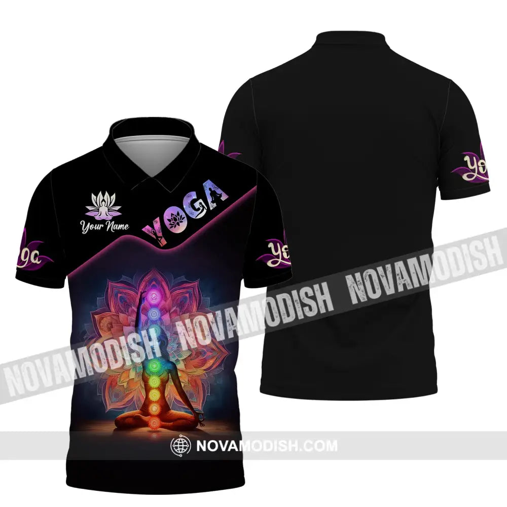 Unisex Shirt Custom Name Yoga Lover T-Shirt Gifts Polo / S T-Shirt