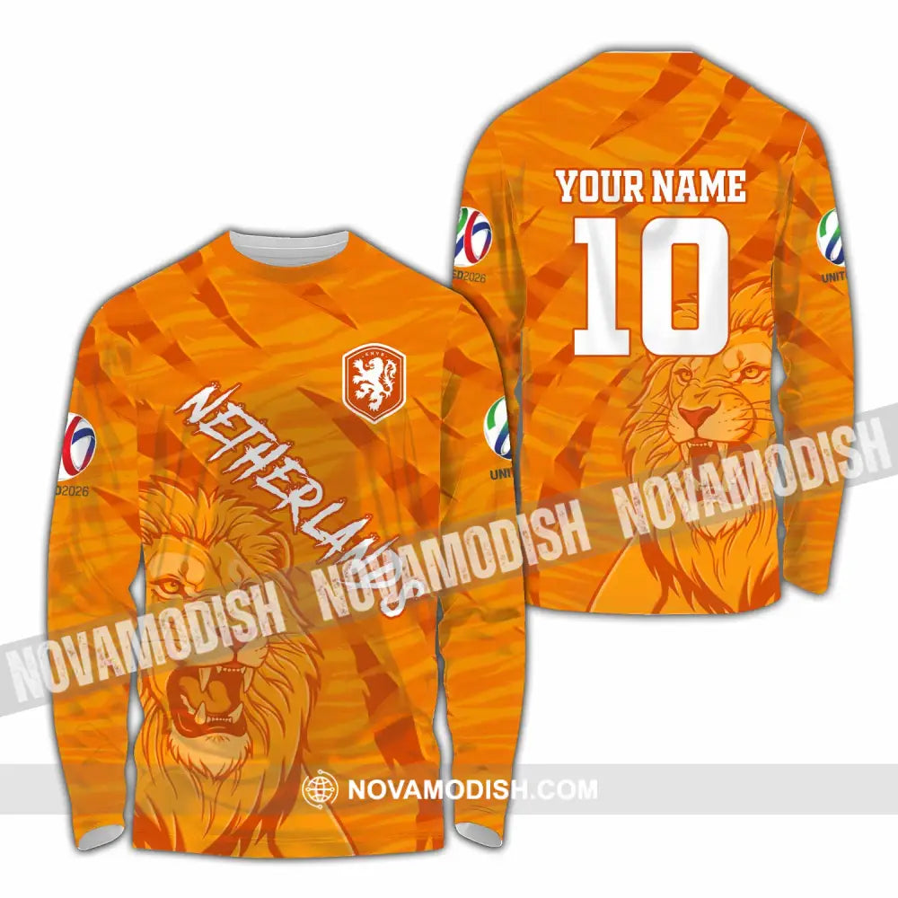 Unisex Shirt - Custom Netherlands 3D Shirt Long Sleeve Shirt / S T-shirt