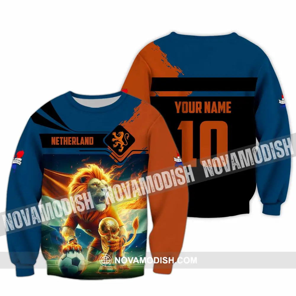 Unisex Shirt - Custom Netherlands 3D Shirt Long Sleeve / S T-shirt