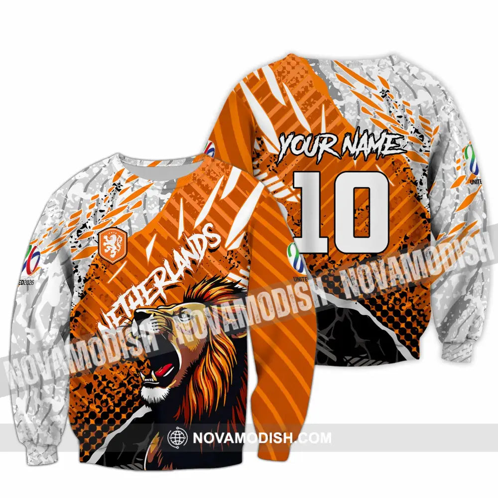Unisex Shirt - Custom Netherlands 3D Shirt Long Sleeve / S T-shirt