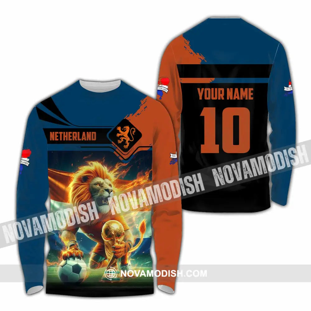 Unisex Shirt - Custom Netherlands 3D Shirt Long Sleeve Shirt / S T-shirt