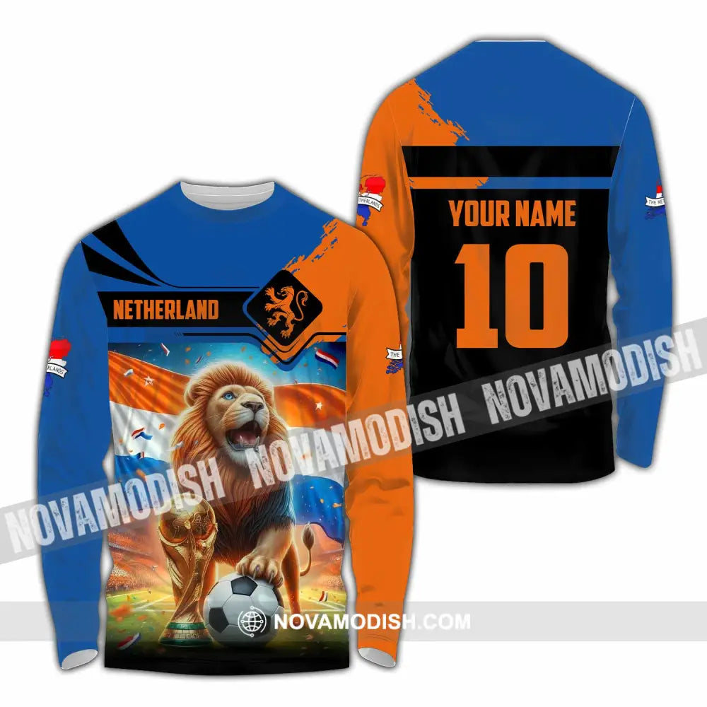 Unisex Shirt - Custom Netherlands 3D Shirt Long Sleeve Shirt / S T-shirt
