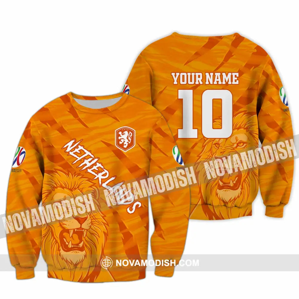 Unisex Shirt - Custom Netherlands 3D Shirt Long Sleeve / S T-shirt