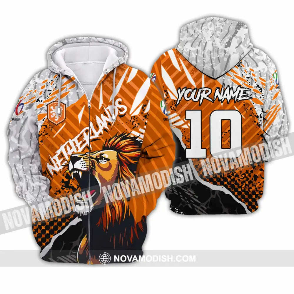 Unisex Shirt - Custom Netherlands 3D Shirt Zipper Hoodie / S T-shirt