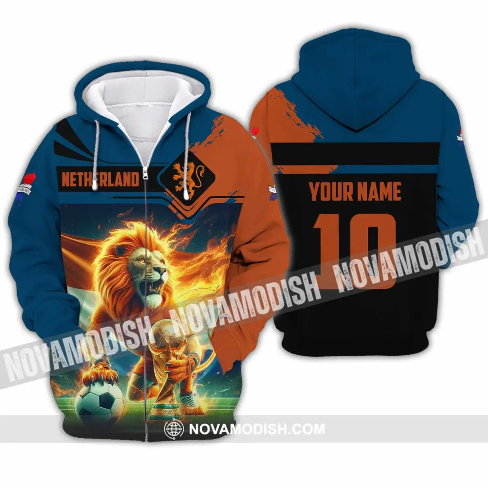 Unisex Shirt - Custom Netherlands 3D Shirt Zipper Hoodie / S T-shirt