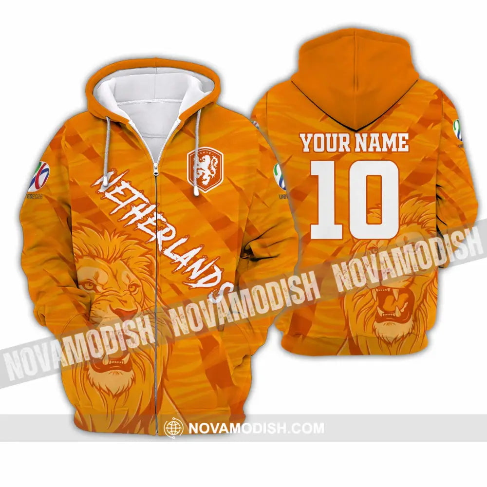 Unisex Shirt - Custom Netherlands 3D Shirt Zipper Hoodie / S T-shirt