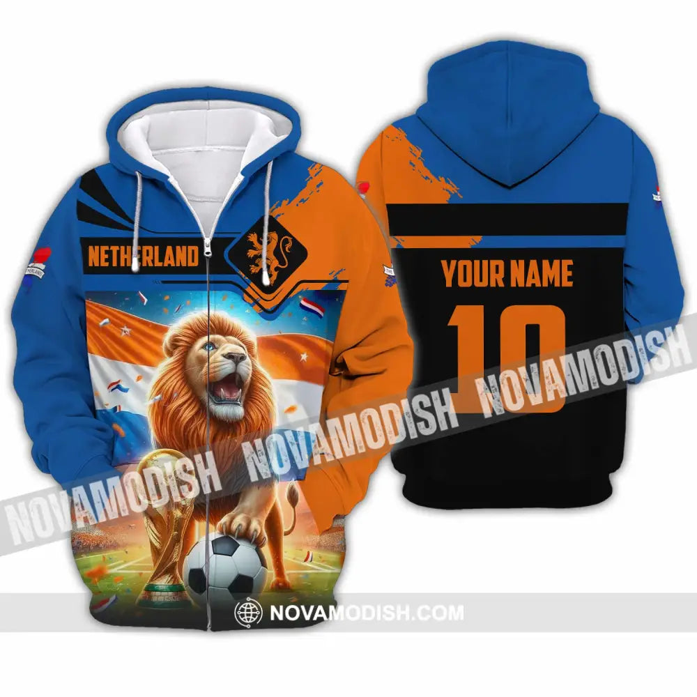 Unisex Shirt - Custom Netherlands 3D Shirt Zipper Hoodie / S T-shirt