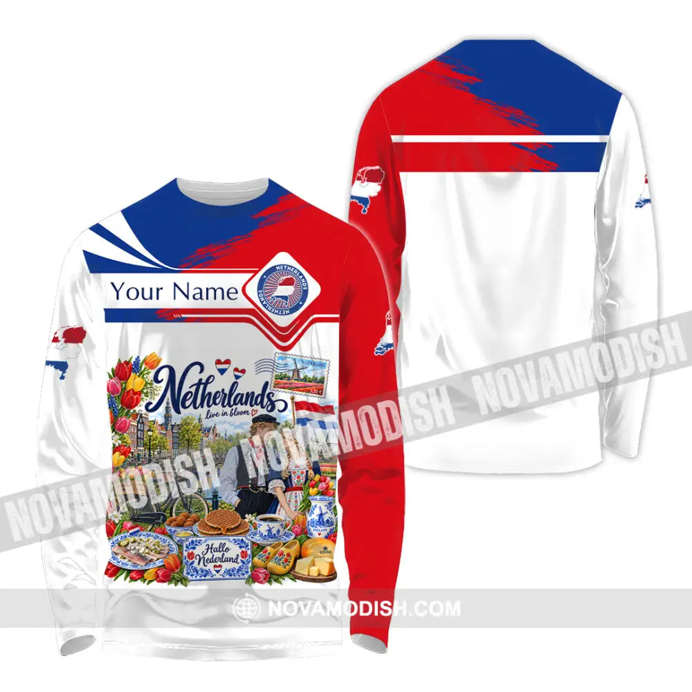 Unisex Shirt - Custom Netherlands Shirt - Long Sleeve Shirt / S - T-shirt