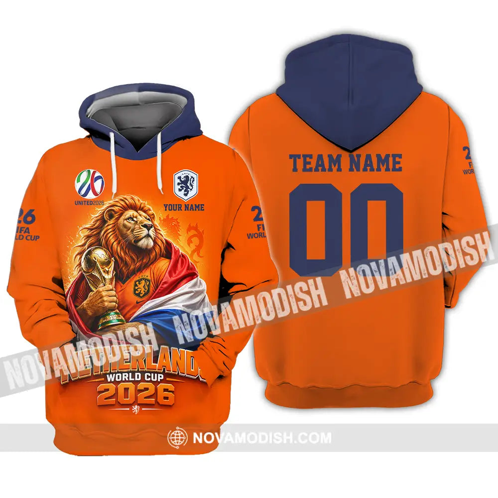 Unisex Shirt - Custom Netherlands World Cup 2026 3D Shirt - Hoodie / S - T-shirt