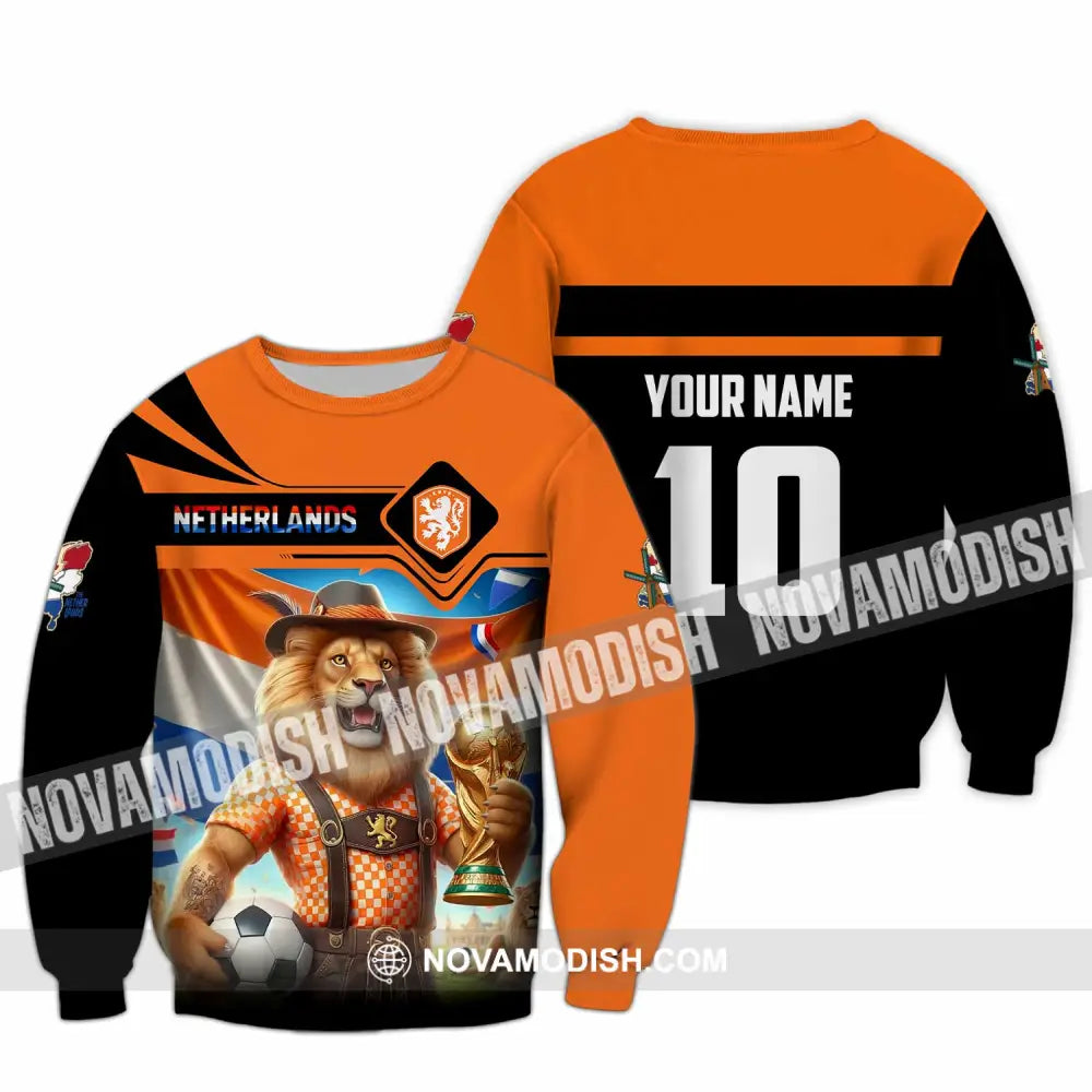 Unisex Shirt - Custom Netherlands World Cup 2026 3D Shirt Long Sleeve / S T-shirt