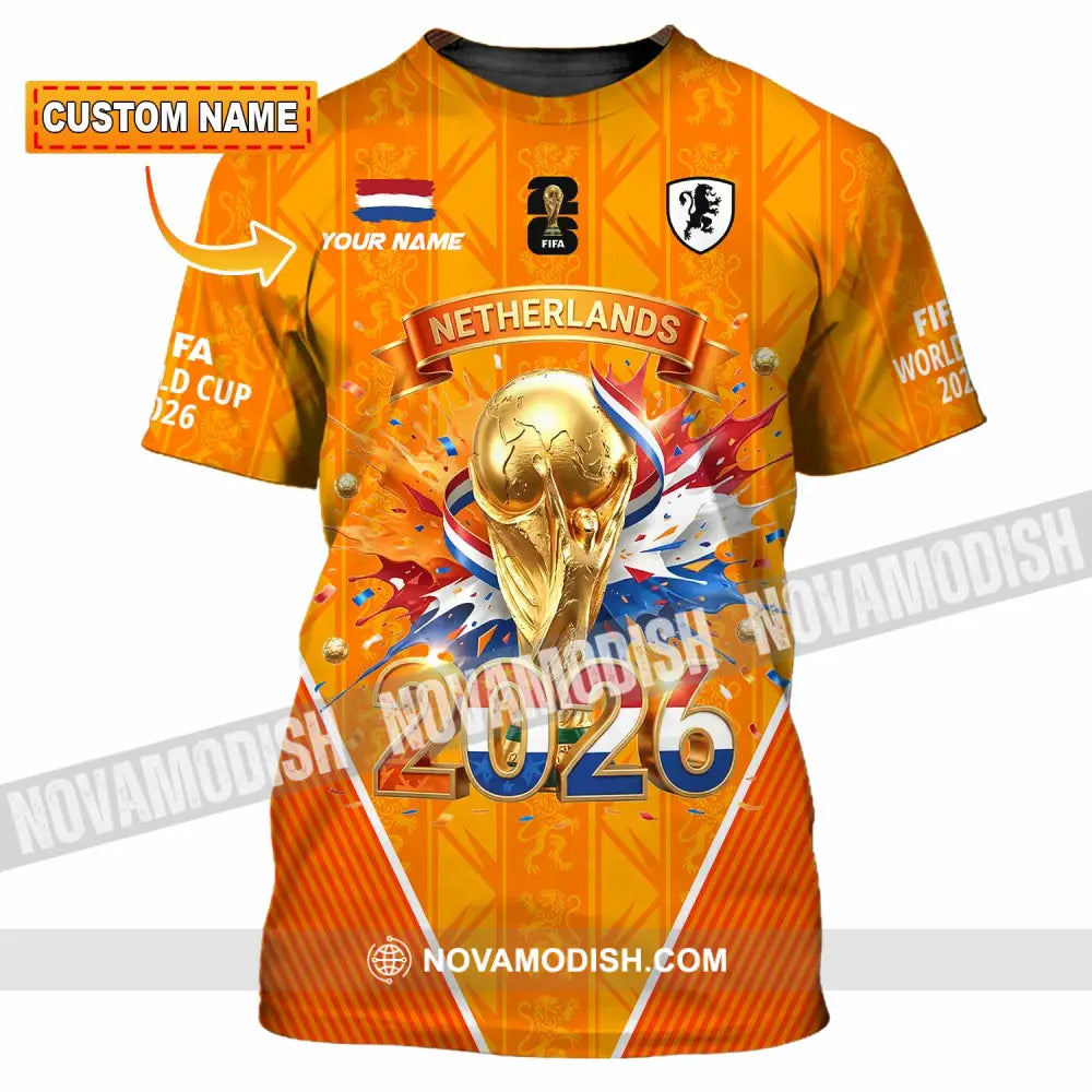 Unisex Shirt - Custom Netherlands World Cup 2026 3D Shirt T-shirt