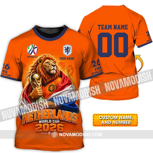 Unisex Shirt - Custom Netherlands World Cup 2026 3D Shirt - T-shirt