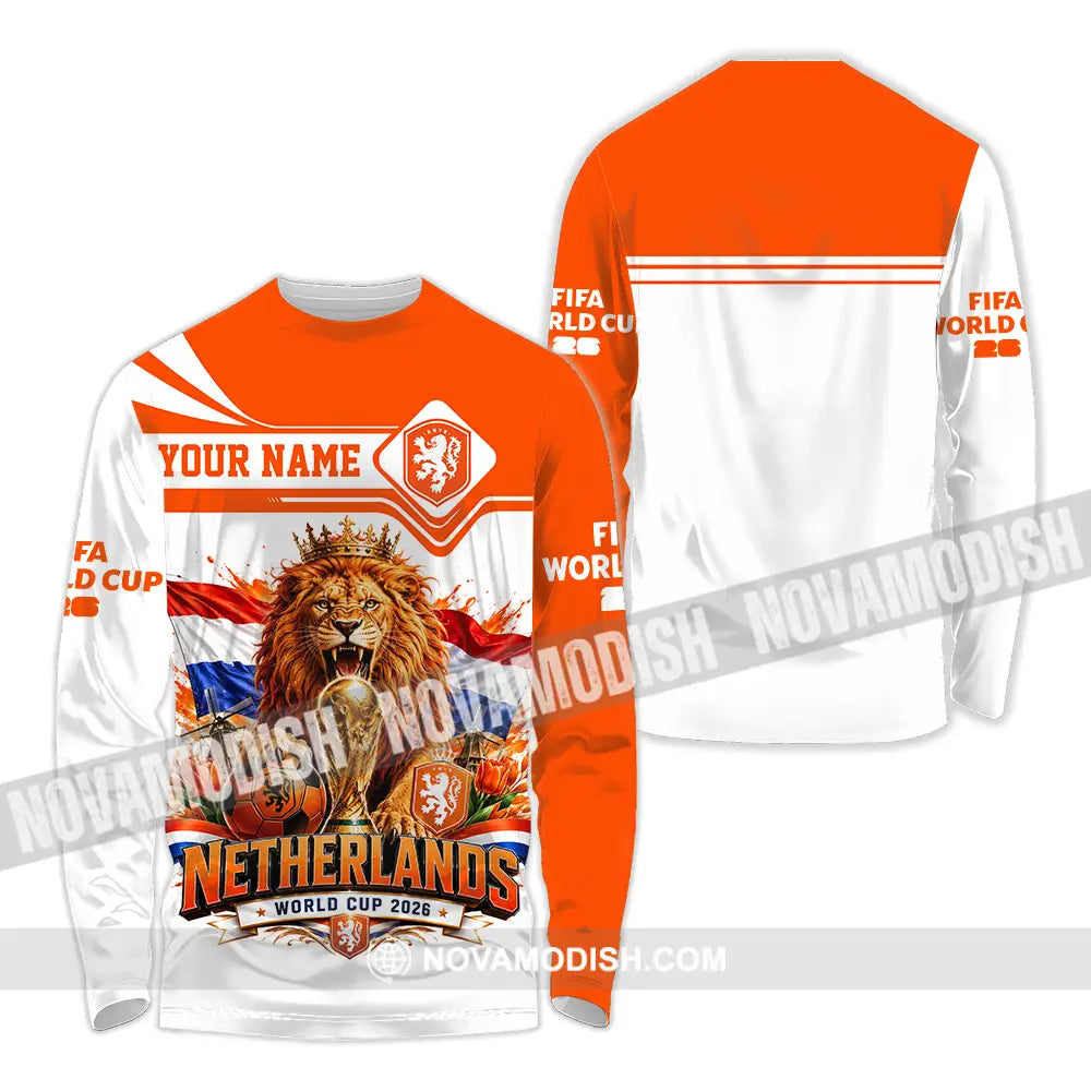 Unisex Shirt - Custom Netherlands World Cup 2026 Shirt - Long Sleeve Shirt / S - T-shirt