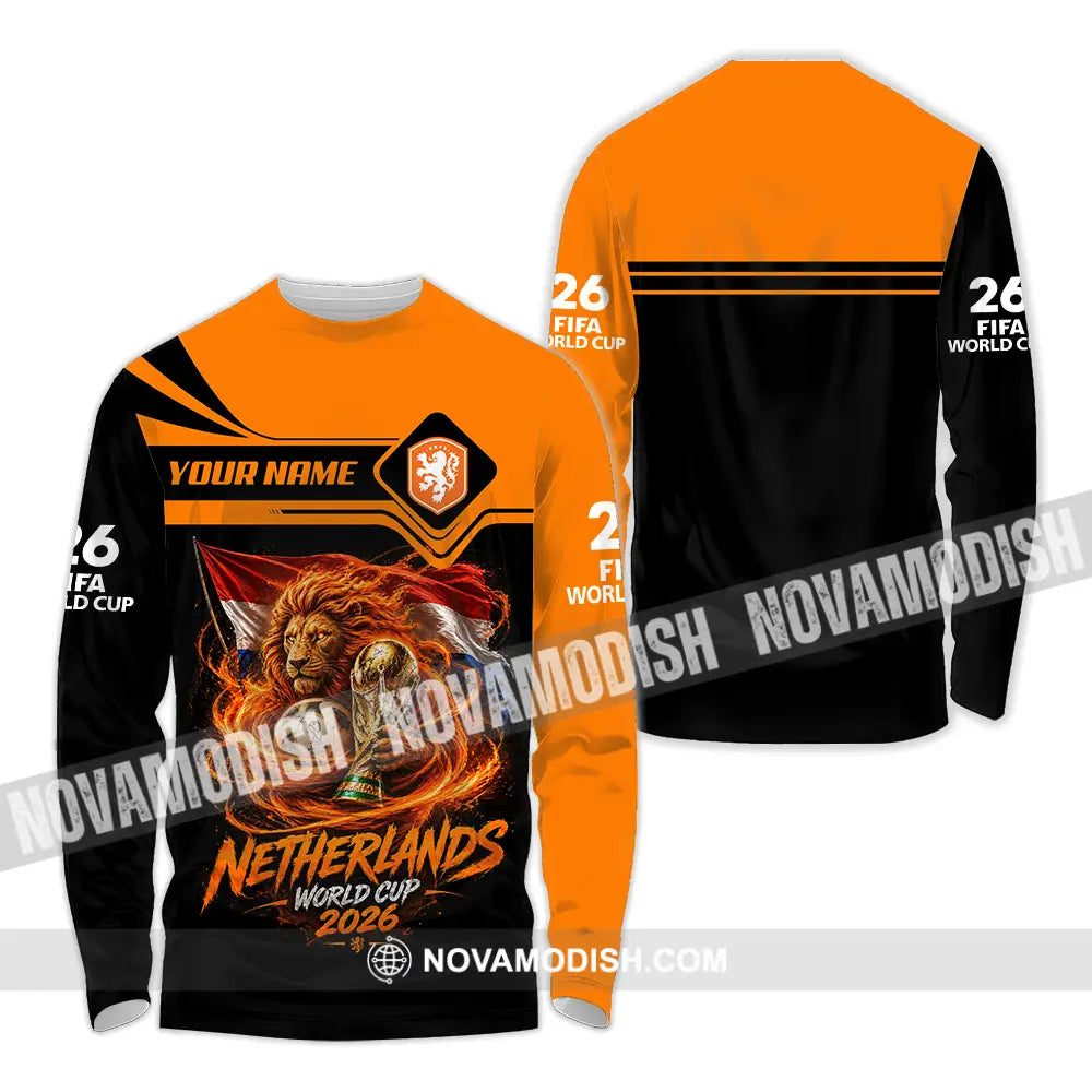 Unisex Shirt - Custom Netherlands World Cup 2026 Shirt - Long Sleeve Shirt / S - T-shirt