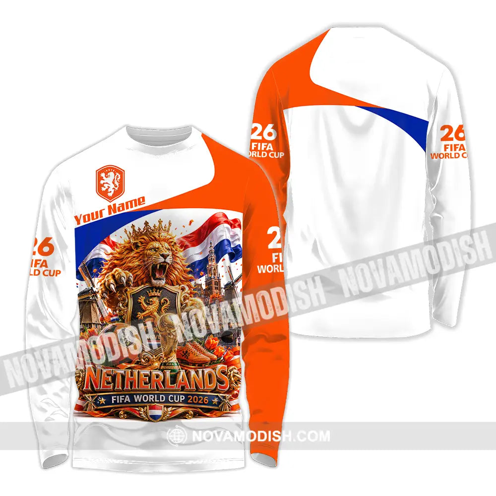 Unisex Shirt - Custom Netherlands World Cup 2026 Shirt - Long Sleeve Shirt / S - T-shirt