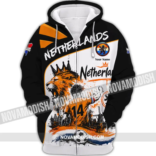 Unisex Shirt - Custom Netherlands World Cup 2026 Shirt - Zipper Hoodie / S - T-shirt