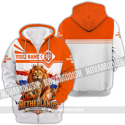Unisex Shirt - Custom Netherlands World Cup 2026 Shirt - Zipper Hoodie / S - T-shirt