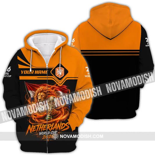 Unisex Shirt - Custom Netherlands World Cup 2026 Shirt - Zipper Hoodie / S - T-shirt