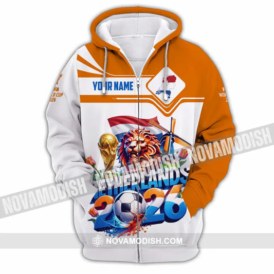 Unisex Shirt - Custom Netherlands World Cup 2026 Shirt - Zipper Hoodie / S - T-shirt