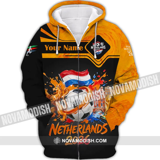 Unisex Shirt - Custom Netherlands World Cup 2026 Shirt - Zipper Hoodie / S - T-shirt
