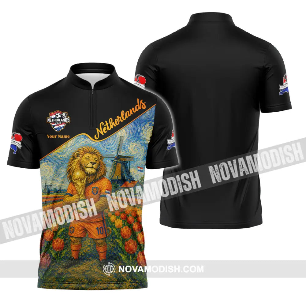 Unisex Shirt - Custom Netherlands World Cup 2026 Shirt - Zipper Polo Shirt / S - T-shirt