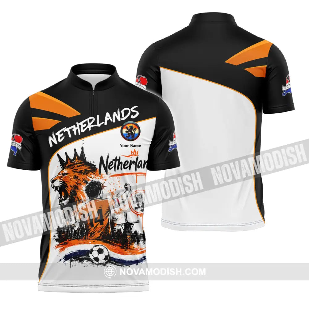 Unisex Shirt - Custom Netherlands World Cup 2026 Shirt - Zipper Polo Shirt / S - T-shirt