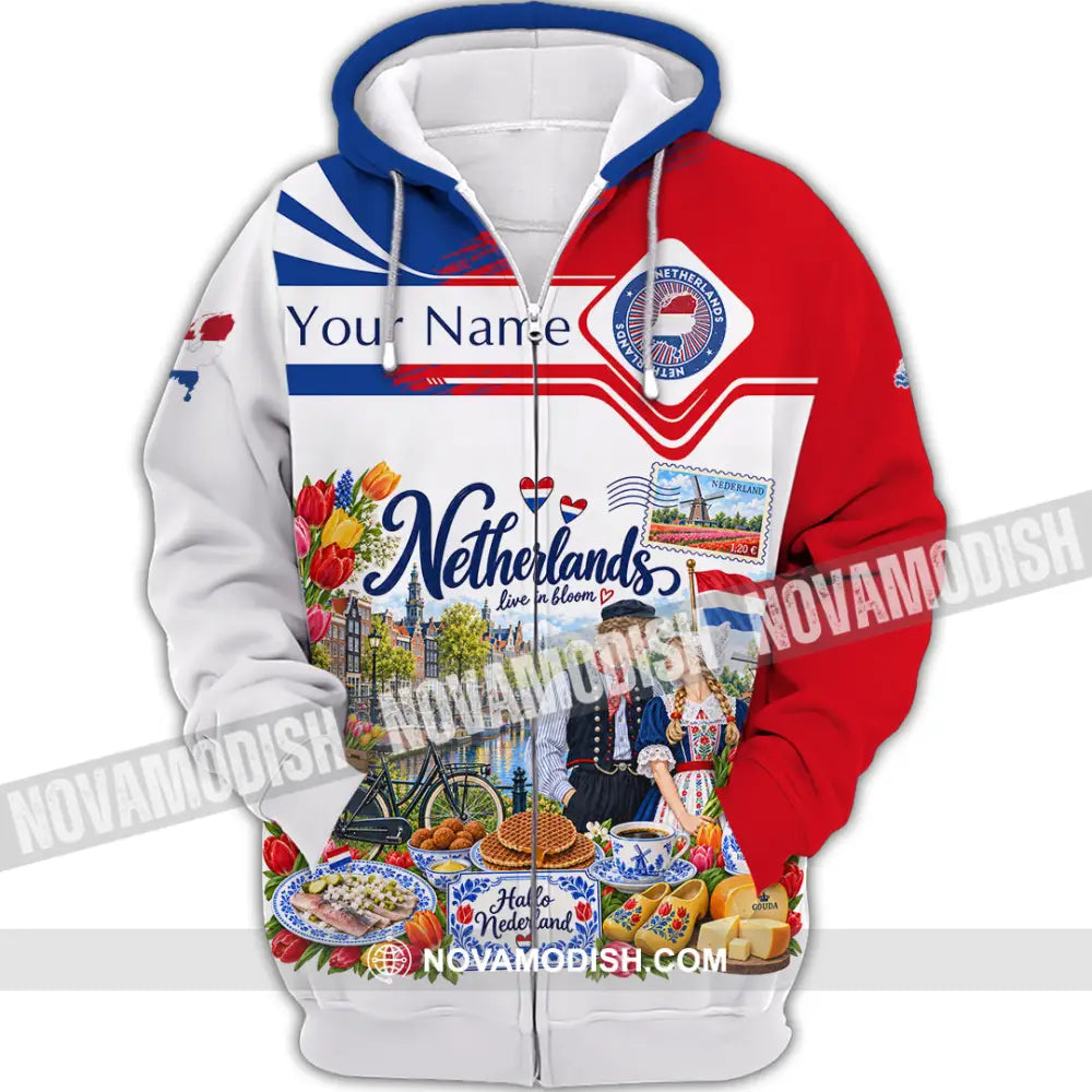 Unisex Shirt - Custom Netherlands Shirt - Zipper Hoodie / S - T-shirt