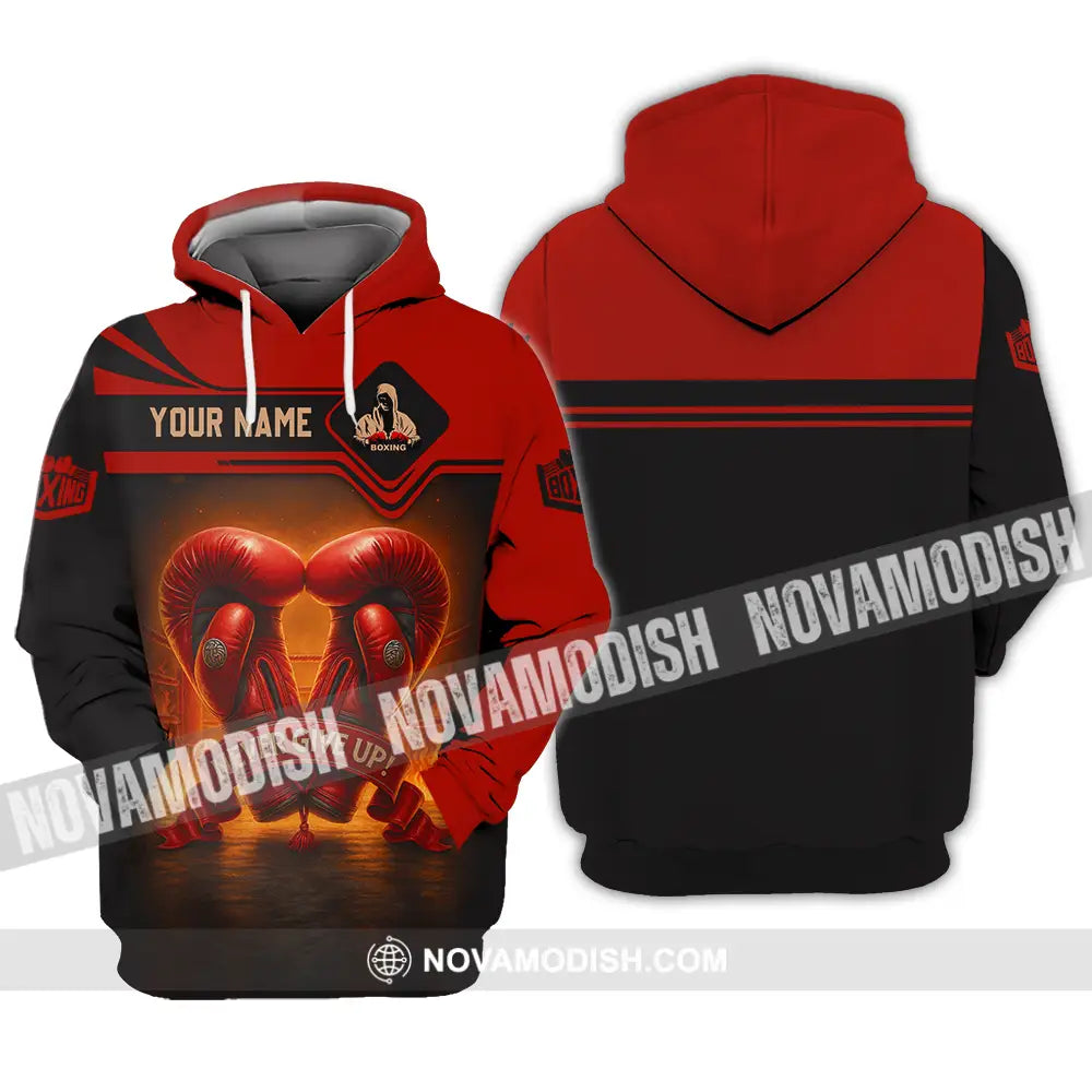Unisex Shirt - Custom Never Give Up Boxing Shirt Hoodie / S T-shirt
