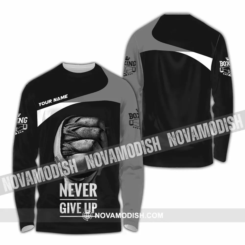 Unisex Shirt - Custom Never Give Up Shirt Long Sleeve Shirt / S T-shirt