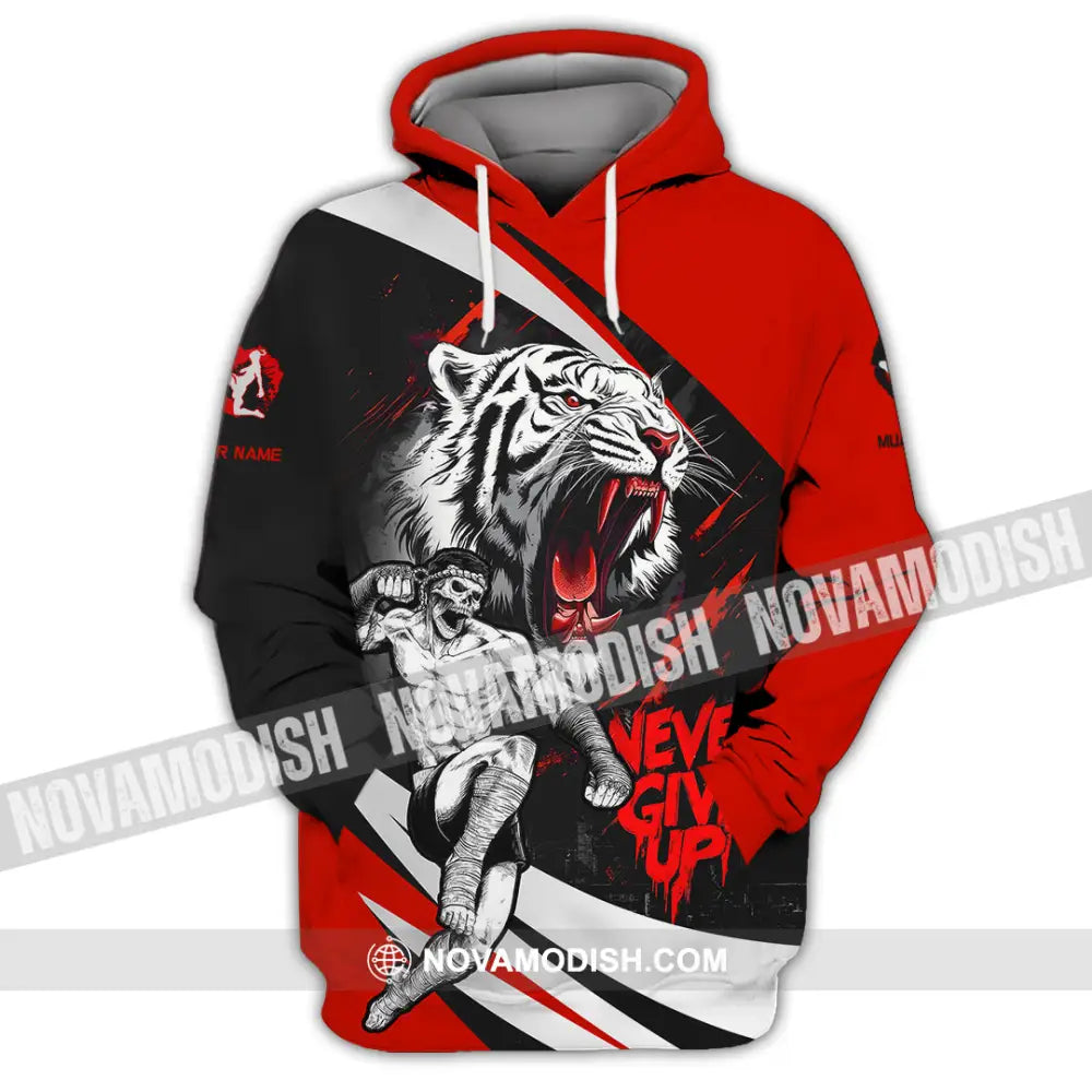Unisex Shirt - Custom Never Give Up Muay Thai Shirt Hoodie / S T-shirt