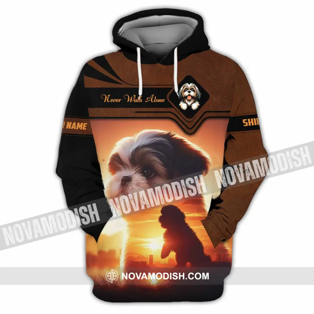Unisex Shirt - Custom Never Walk Alone Shih Tzu Shirt Hoodie / S T-shirt