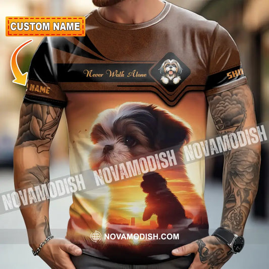Unisex Shirt - Custom Never Walk Alone Shih Tzu Shirt T-shirt