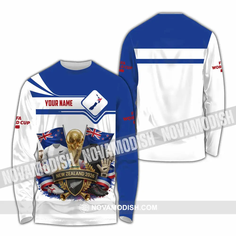 Unisex Shirt - Custom New Zealand World Cup 2026 Shirt - Long Sleeve Shirt / S - T-shirt