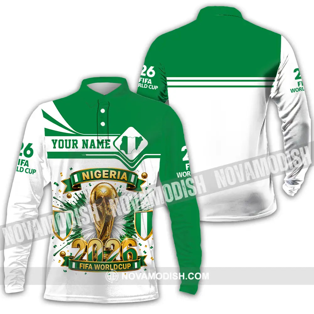 Unisex Shirt - Custom Nigeria World Cup 2026 Shirt - Long Sleeve Polo / S - T-shirt