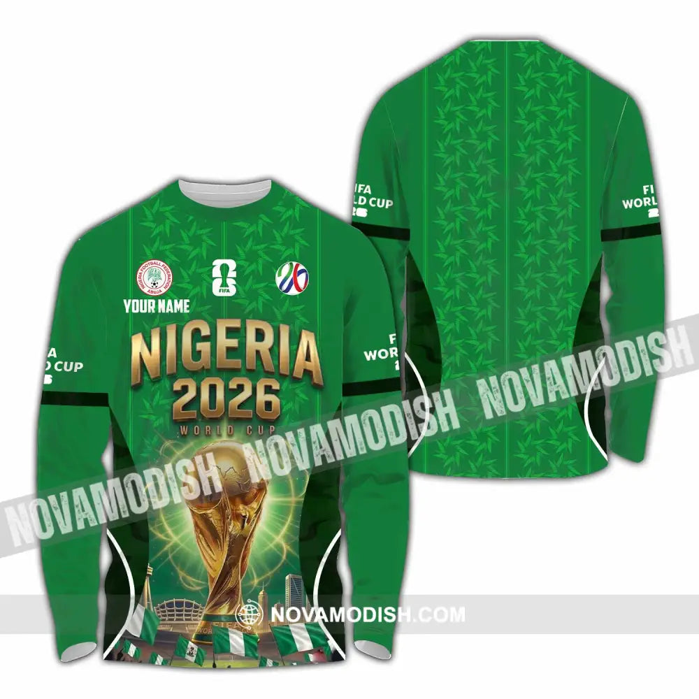 Unisex Shirt - Custom Nigeria World Cup 2026 Shirt - Long Sleeve Shirt / S - T-shirt