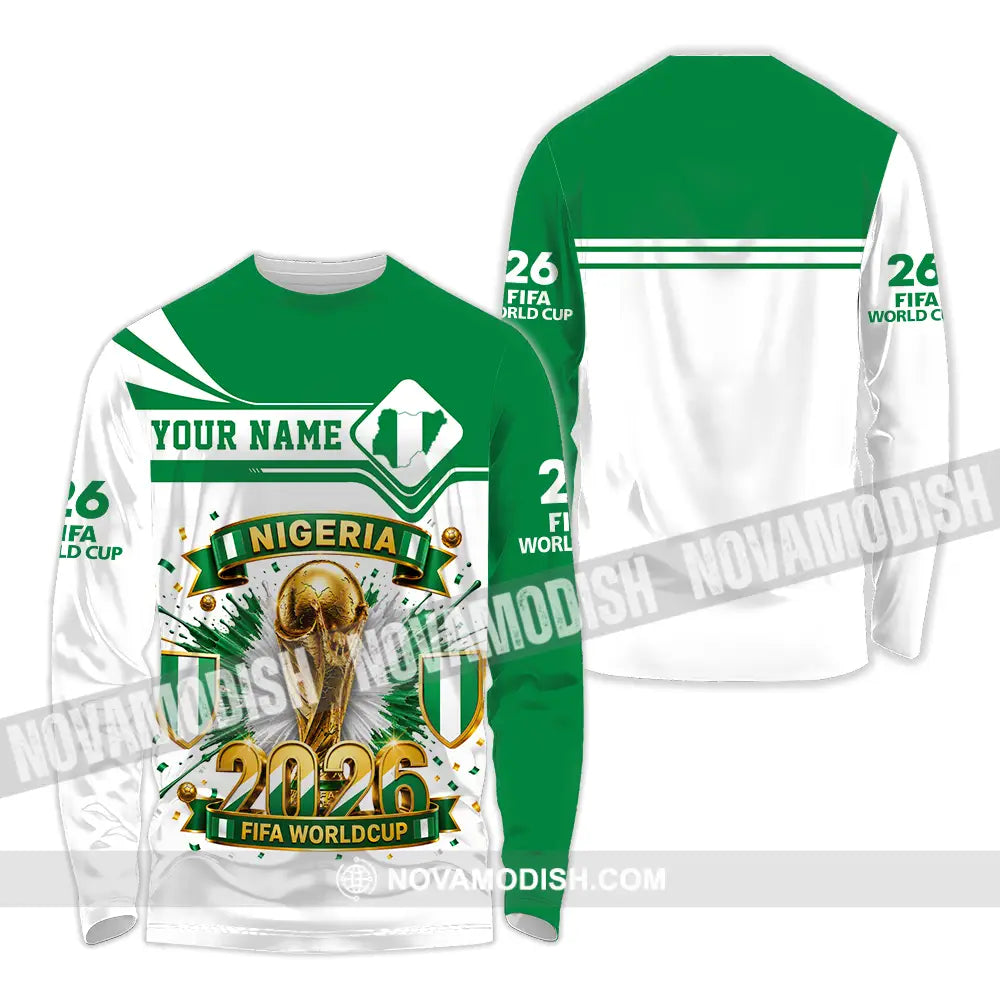 Unisex Shirt - Custom Nigeria World Cup 2026 Shirt - Long Sleeve Shirt / S - T-shirt