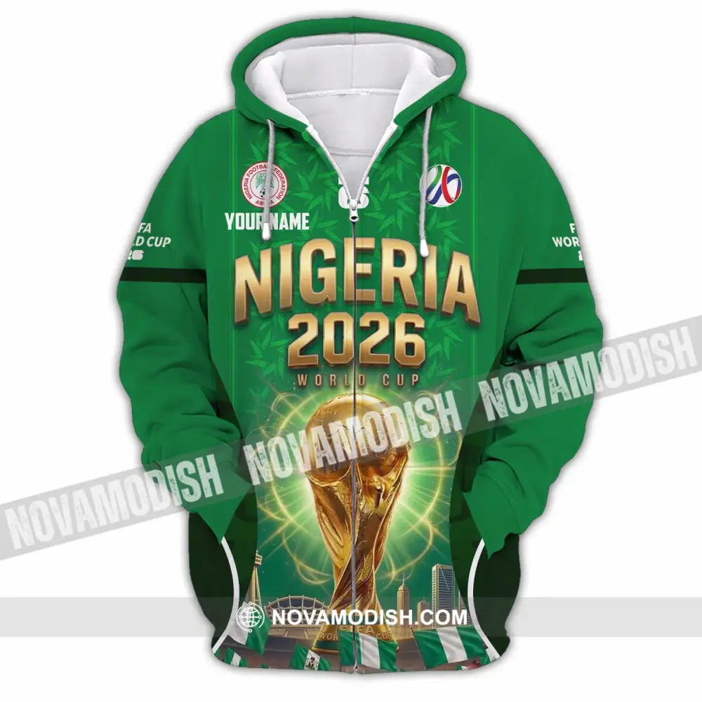 Unisex Shirt - Custom Nigeria World Cup 2026 Shirt - Zipper Hoodie / S - T-shirt