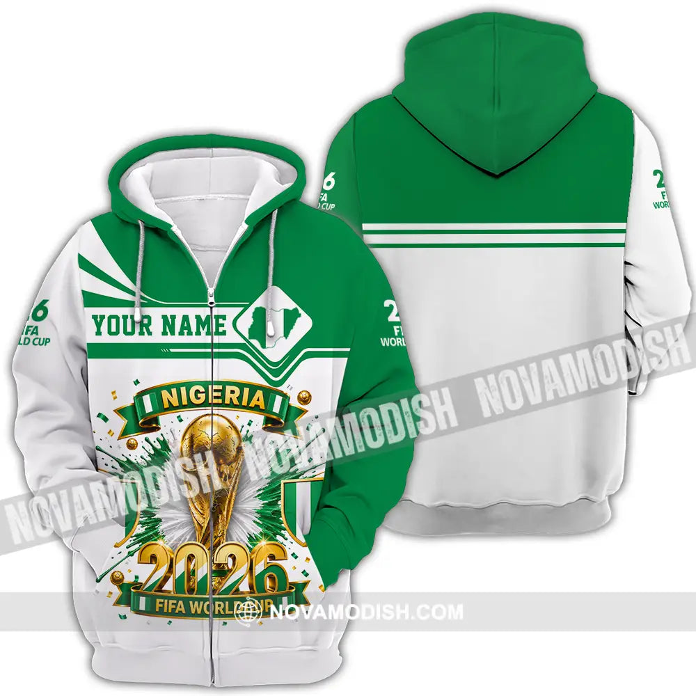 Unisex Shirt - Custom Nigeria World Cup 2026 Shirt - Zipper Hoodie / S - T-shirt