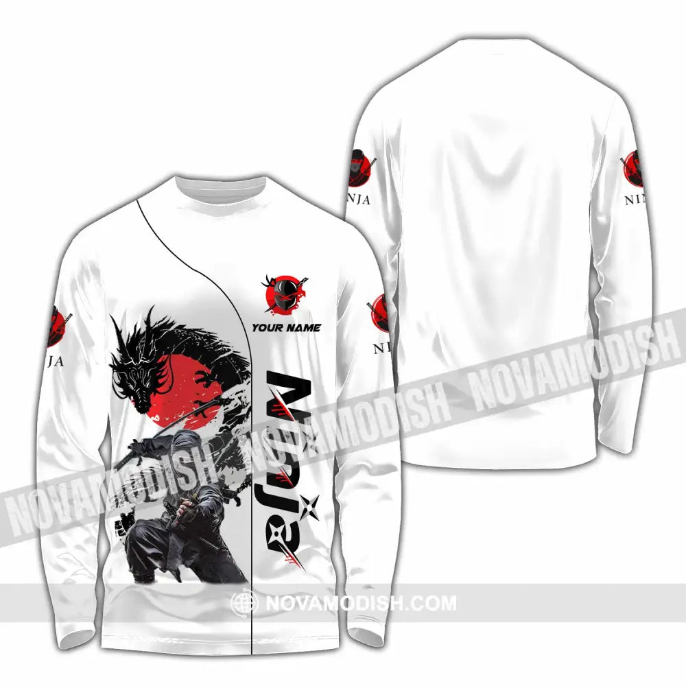 Unisex Shirt - Custom Ninja Design Shirt Long Sleeve Shirt / S T-shirt