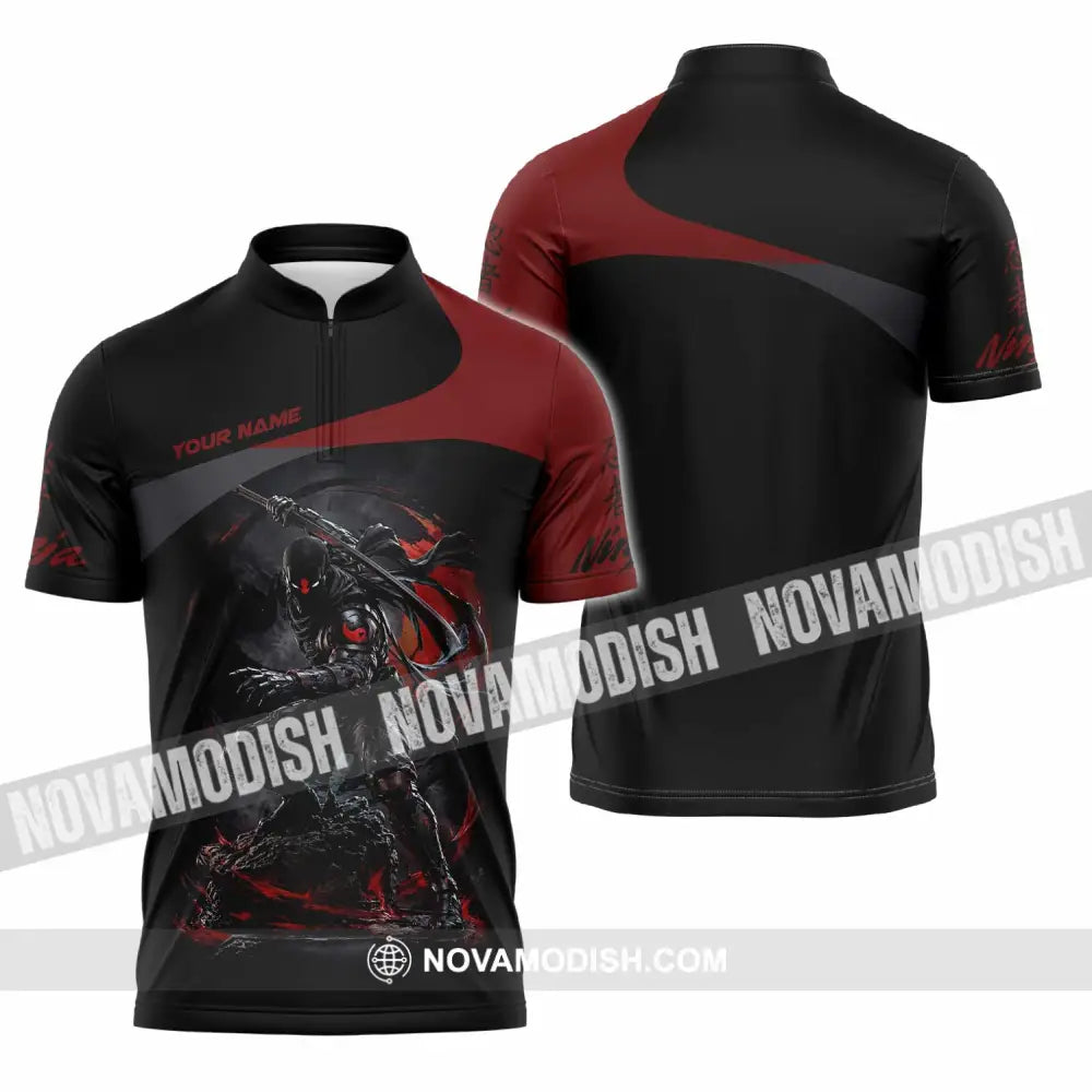 Unisex Shirt - Custom Ninja Shirt - Zipper Polo Shirt / S - T-shirt