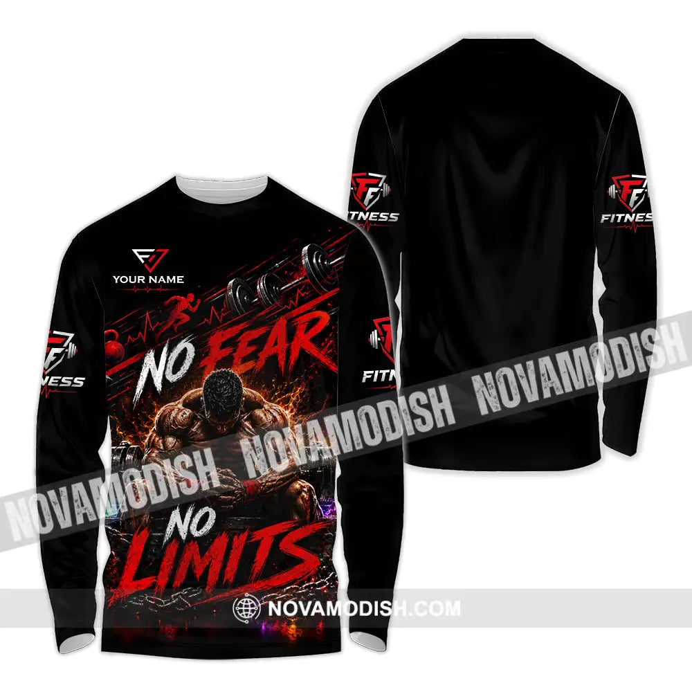 Unisex Shirt - Custom No Fear No Limits Shirt - Long Sleeve Shirt / S - T-shirt