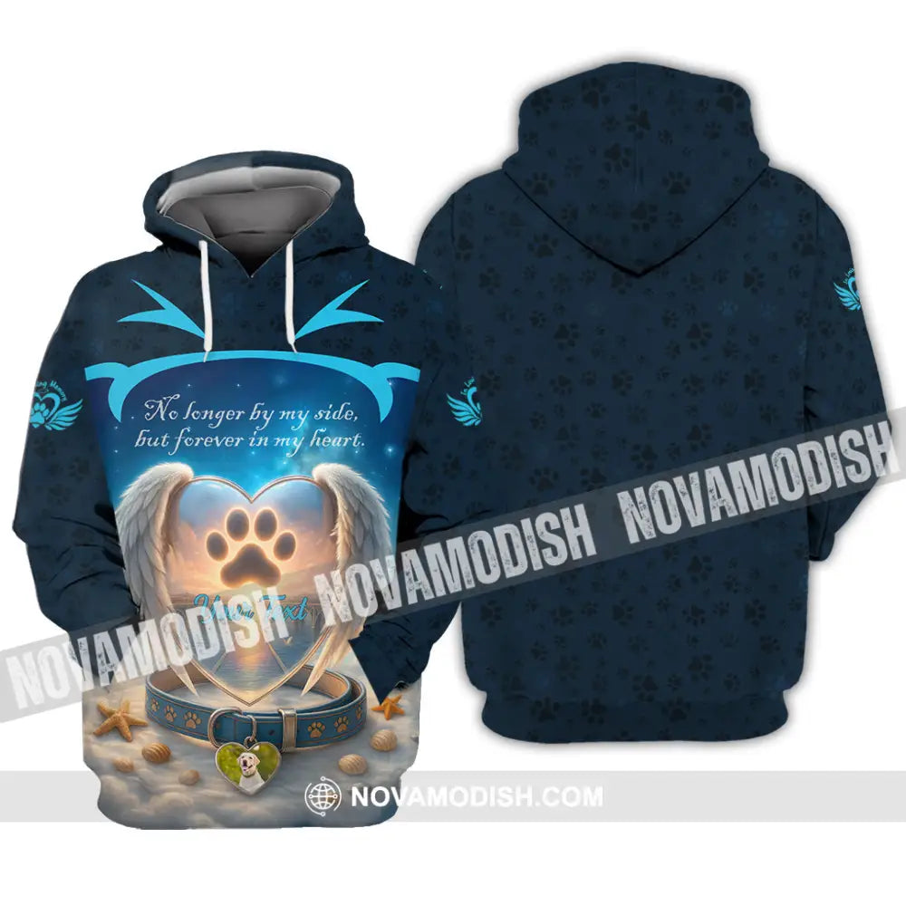 Unisex Shirt - Custom No Long By My Side But Forever In My Heart Memorial Pet Lover Shirt Hoodie / S T-shirt