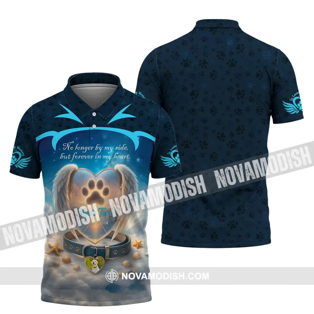 Unisex Shirt - Custom No Long By My Side But Forever In My Heart Memorial Pet Lover Shirt Polo Shirt / S T-shirt