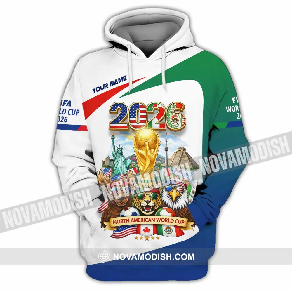 Unisex Shirt - Custom North American FIFA World Cup 2026 3D Shirt Hoodie / S T-shirt