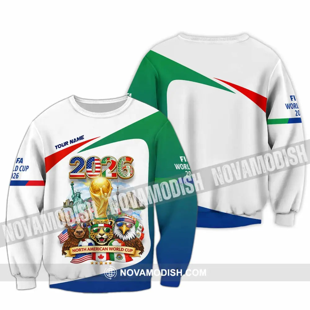 Unisex Shirt - Custom North American FIFA World Cup 2026 3D Shirt Long Sleeve / S T-shirt