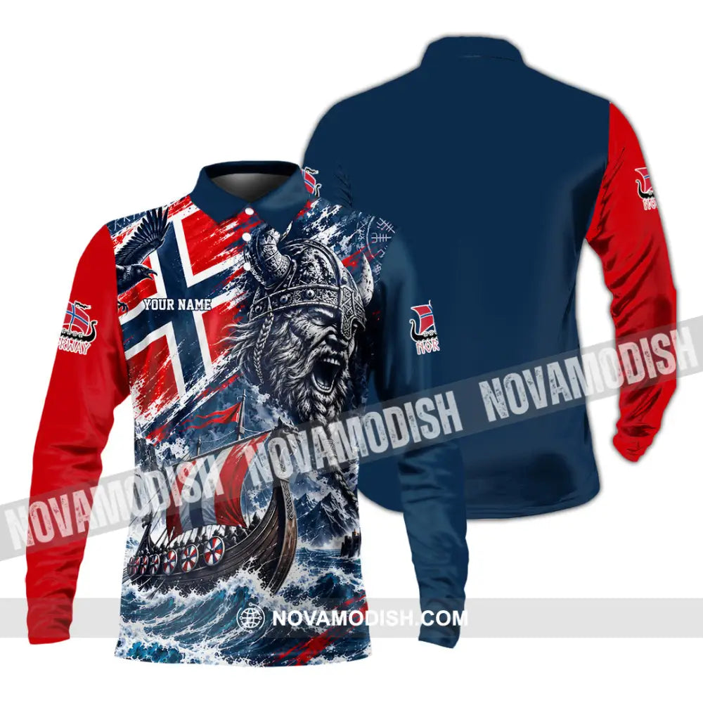 Unisex Shirt - Custom Norway Shirt - Long Sleeve Polo / S - T-shirt