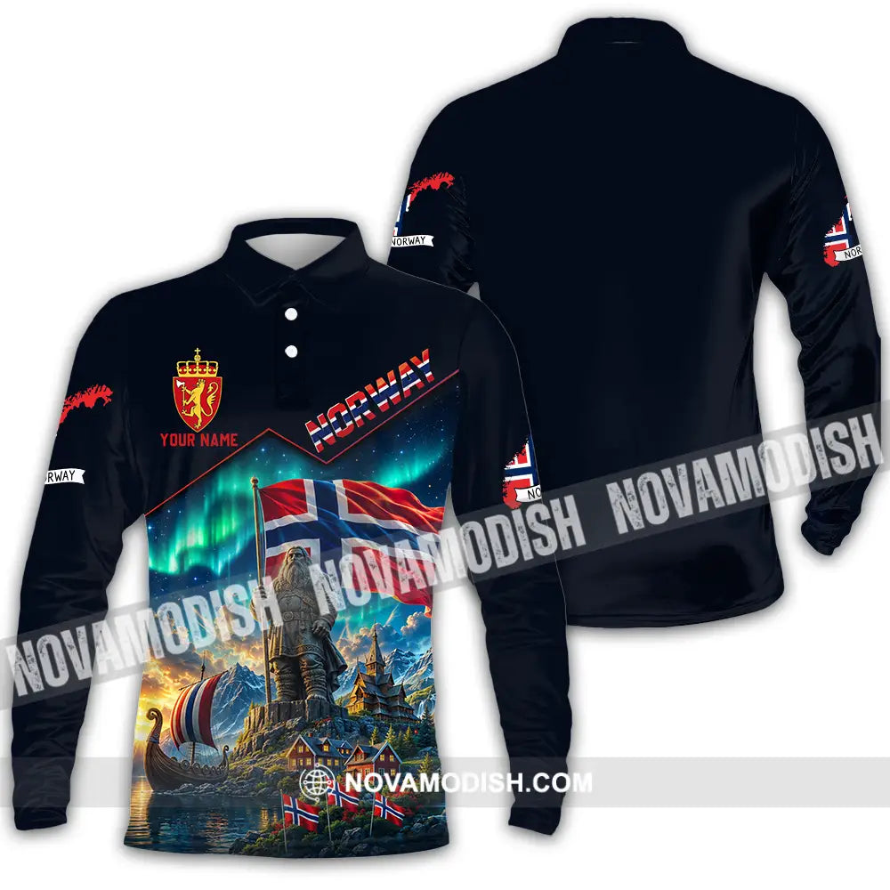 Unisex Shirt - Custom Norway Shirt - Long Sleeve Polo / S - T-shirt