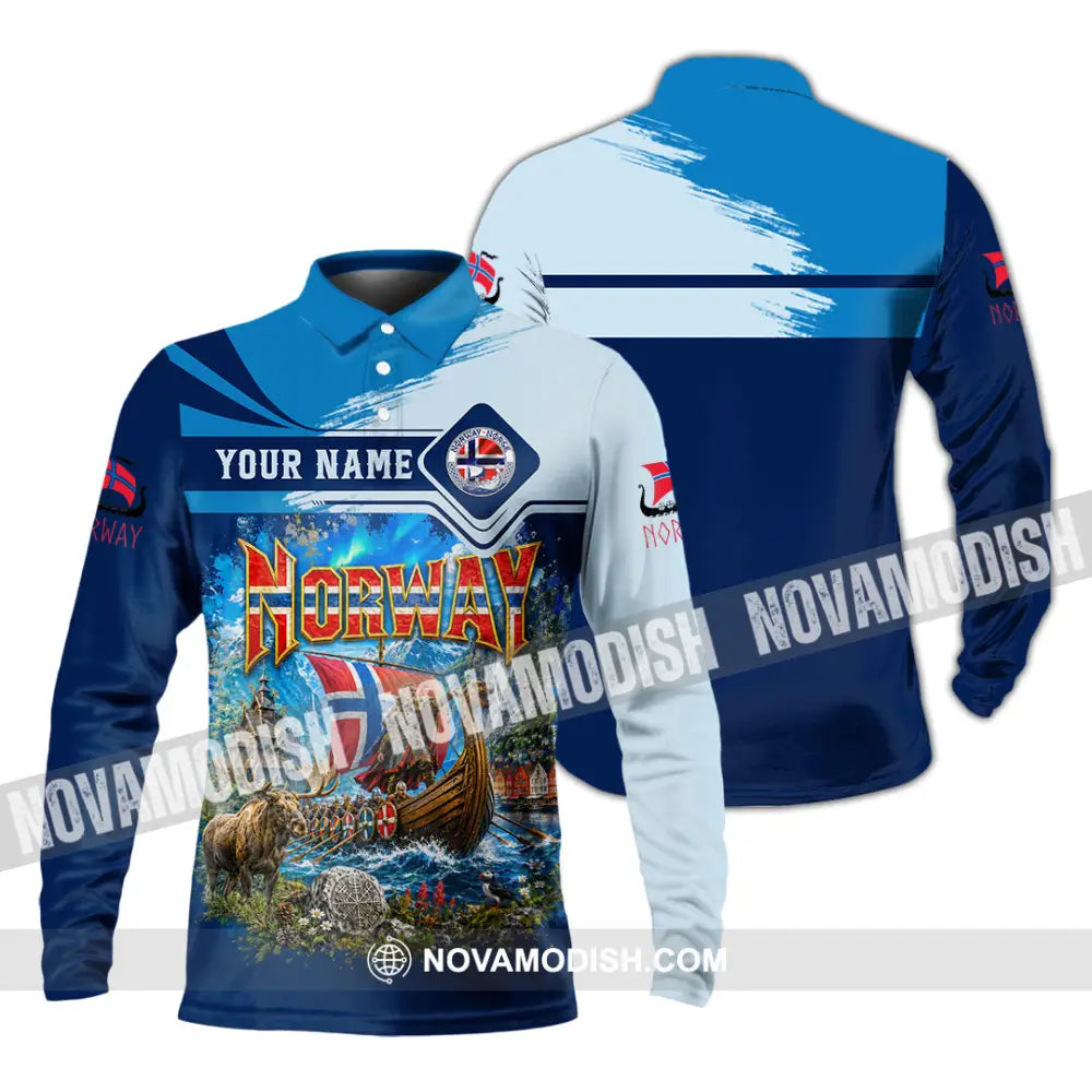 Unisex Shirt - Custom Norway Shirt - Long Sleeve Polo / S - T-shirt