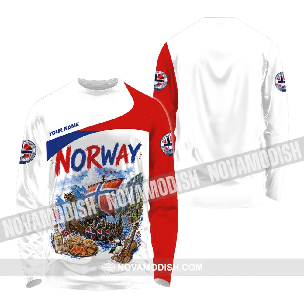 Unisex Shirt - Custom Norway Shirt - Long Sleeve Shirt / S - T-shirt